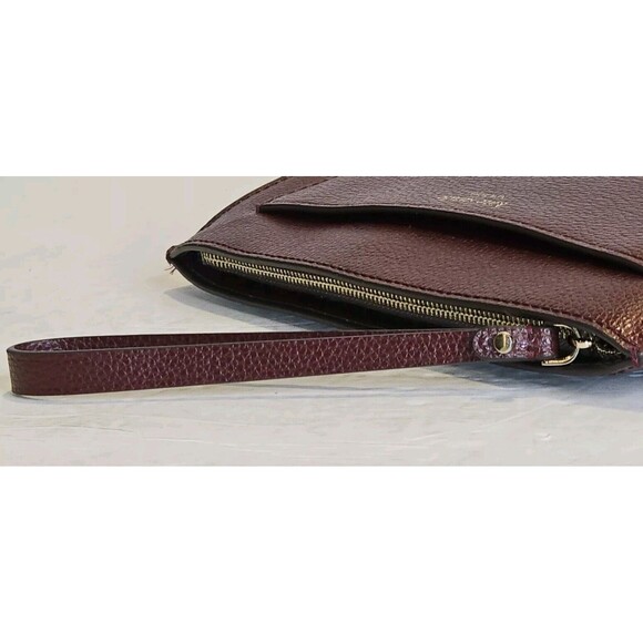 Kate Spade Wine Colored Front Slip Pocket Zippered Closure Wristlet Purse NWOT - Picture 6 of 8